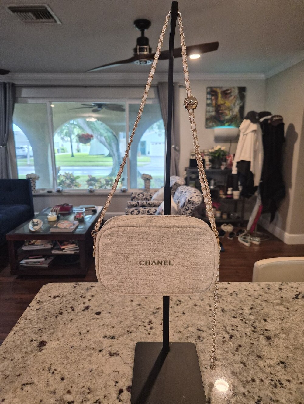 Authentic Chanel VIP Gift With Purchase (GWP) Makeup Pouch / Crossbody Bag